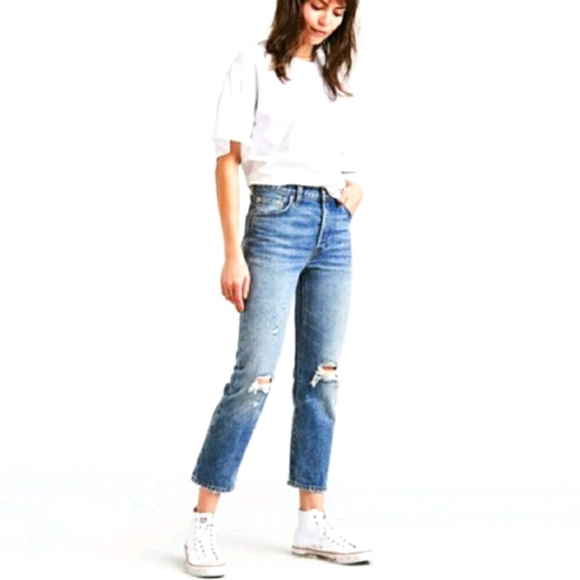Levi's Denim - Levi's Premium 501 Original Cropped Straight Leg